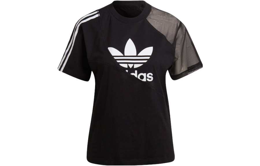 Adidas Originals Drop Shoulder Sleeve T Shirt Women's Black