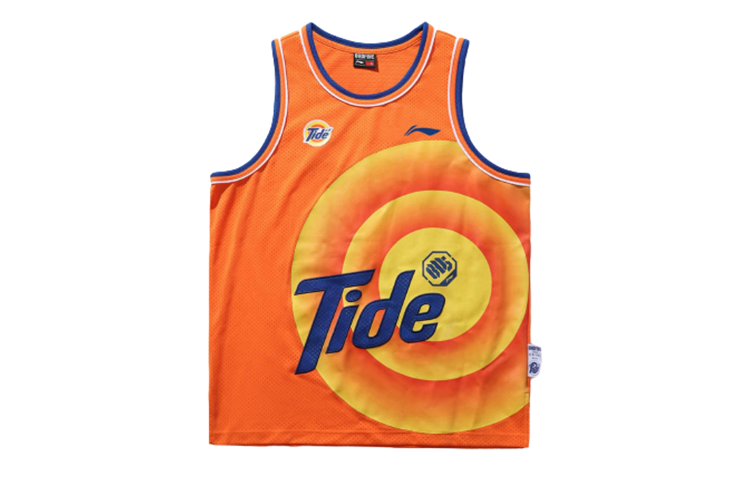 Li-Ning Li Ning x TAIZI,LIANMINGKUAN Badfive Basketball Jersey Men's Orange Blossom