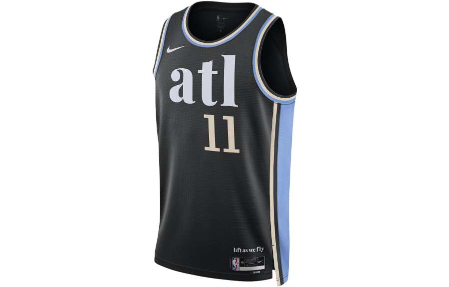 Nike Nike Dri Fit Basketball Jersey City Edition 2023/24 Season, Atlanta Hawks Trae Young Size 11 Men's Black