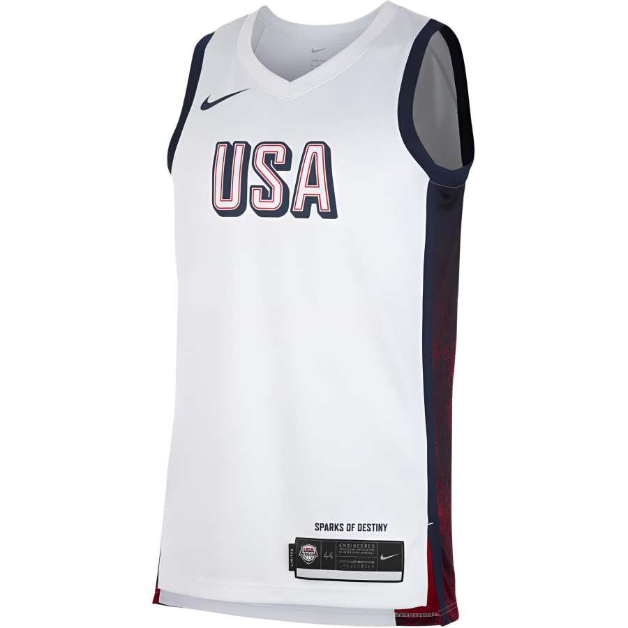 Nike Nike United States Olympic Basketball Team Collection Basketball Jersey Men's White/Sports Red/Obsidian
