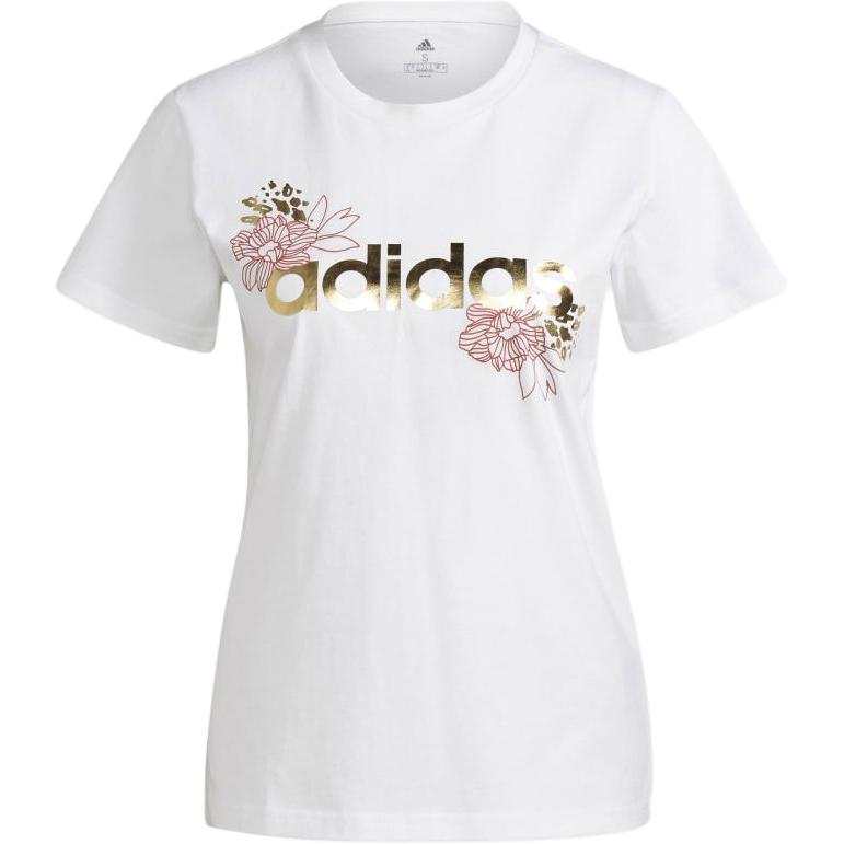 Adidas Adidas T Shirts Women's White Crew Neck Moderate Straight Fit