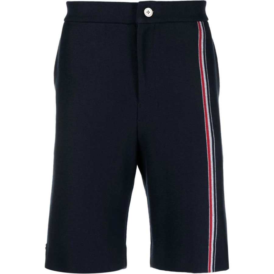 THOM BROWNE THOM BROWNE Rwb Stripe Knee Length Bermuda Shorts