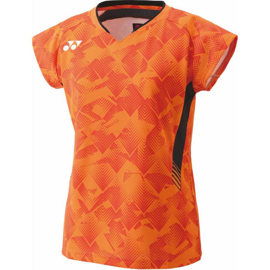 YONEX T Shirts Women's Orange V Neck