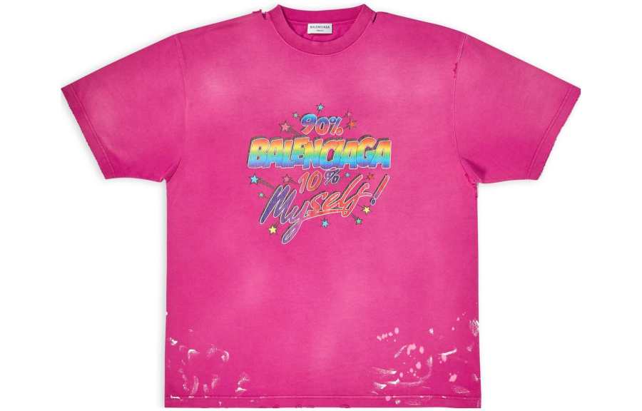 Balenciaga T Shirt Women's Pink Regular Fit