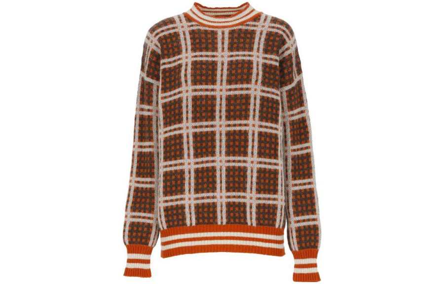 MARNI Marni checked crew neck jumper