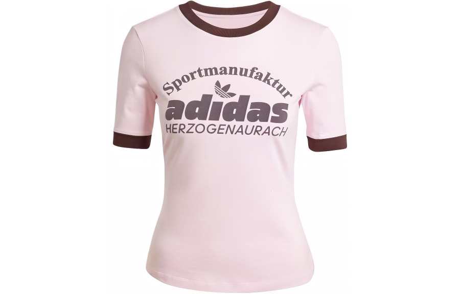 Adidas Originals RETRO T Shirt Women's Clear Pink