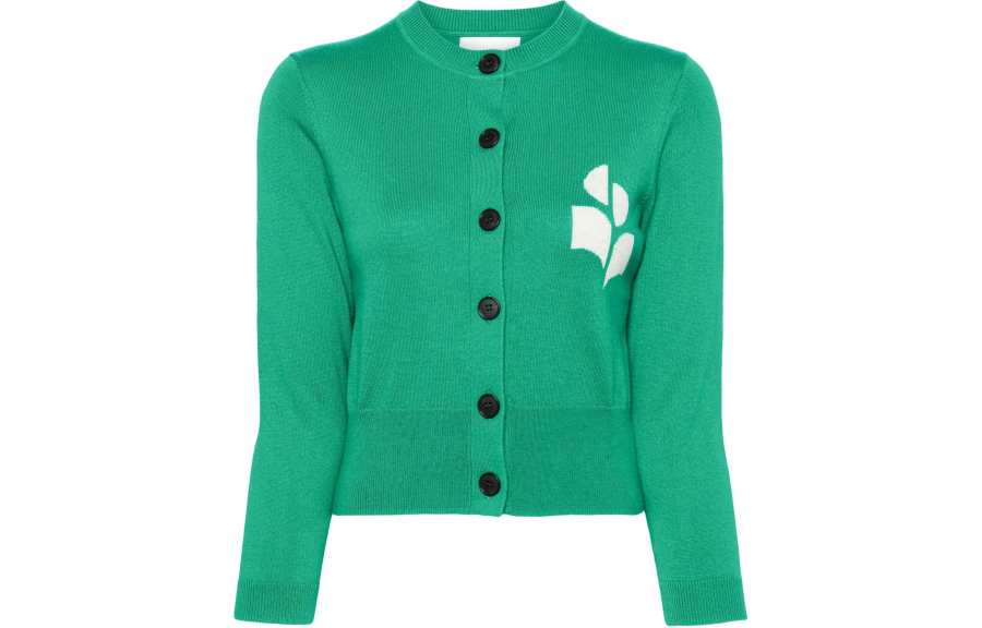 ISABEL MARANT ETOILE Newton Logo-intarsia Cardigan