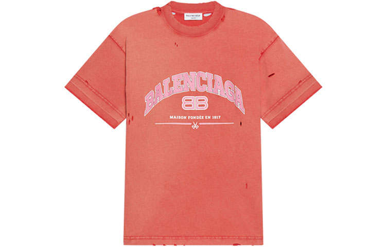 Balenciaga SS22 T Shirt Women's Orange Red