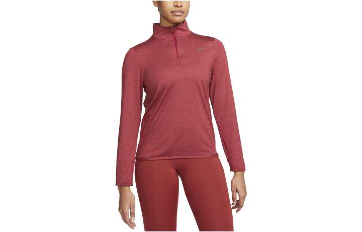 Nike Nike T Shirts Women's Red Turtleneck Moderate Straight Fit