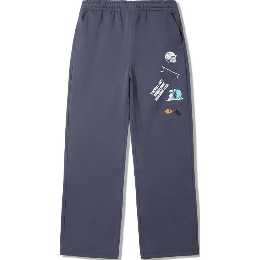 Li-Ning Li Ning Print Letter Mid Rise Comfortable And Breathable Fleece Lined Thermal Loose Fit Straight Fit Casual Pants Men's