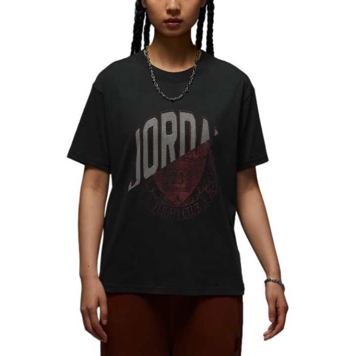 Jordan Jordan Drop Shoulder Sleeve T Shirt Women's Gray Black