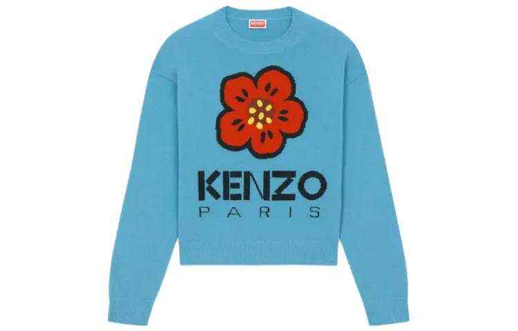 KENZO Sweaters Women's Blue Crew Neck Moderate Other