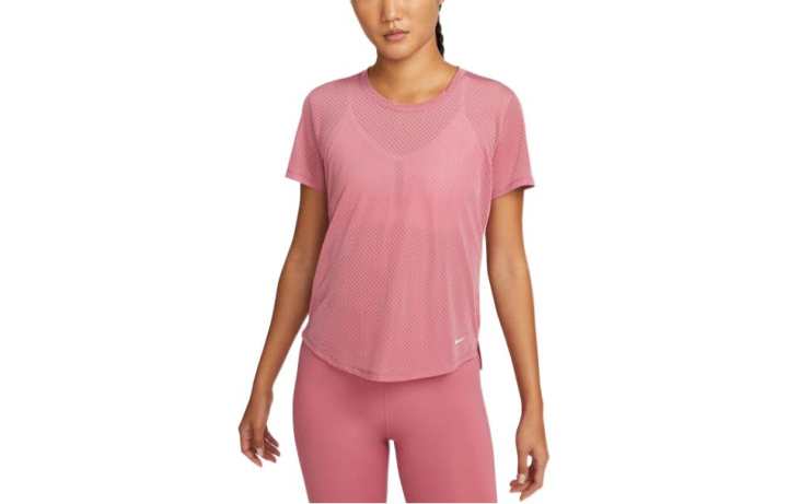 Nike Nike T Shirts Women's Pink Crew Neck Moderate Straight Fit
