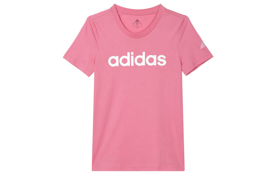 Adidas Adidas T Shirts Women's Pink Crew Neck Moderate Straight Fit