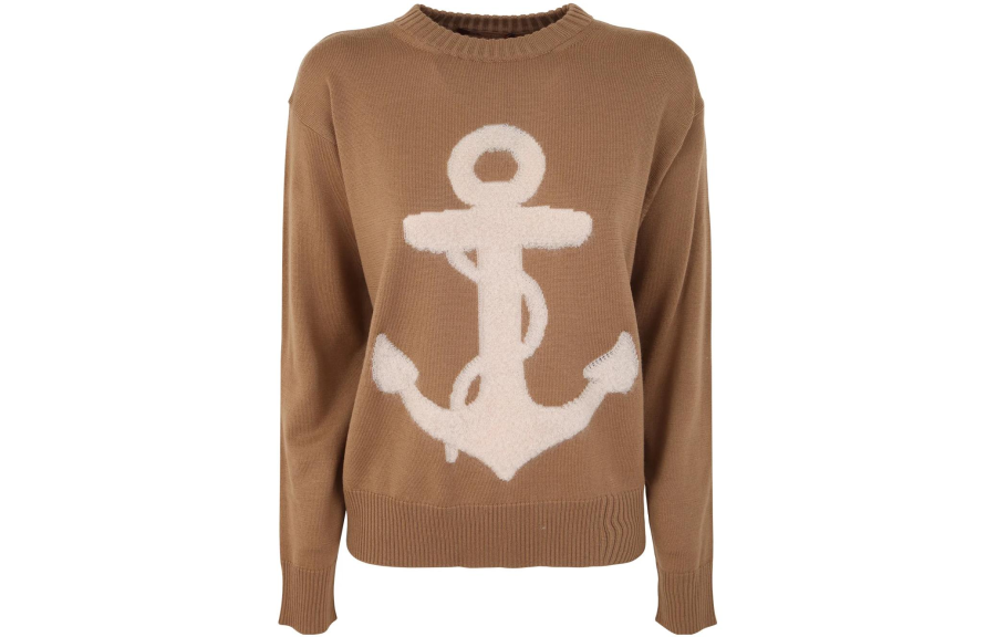 MaxMara Studio MaxMara Studio Sweaters Women's Camel Crew Neck Moderate Other