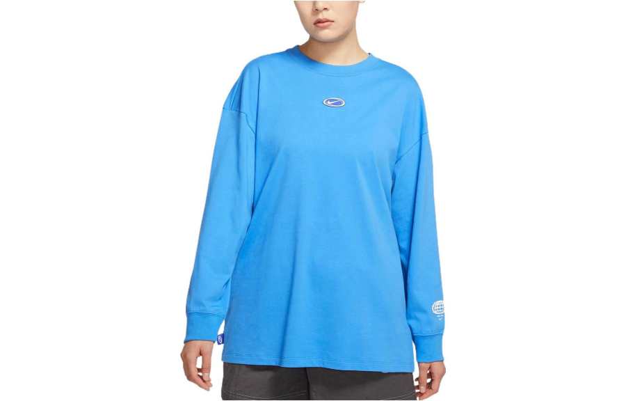 Nike Nike Drop Shoulder Sleeve T Shirt Women's Blue