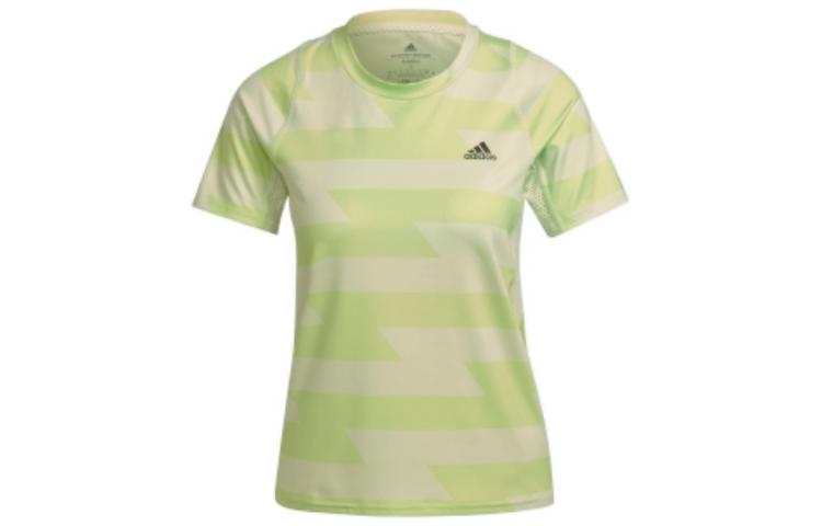 Adidas Adidas T Shirts Women's Green Crew Neck Moderate Straight Fit