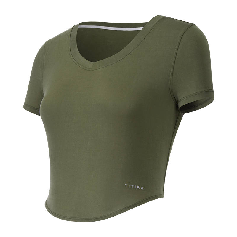 Titikaactive Titikaactive T Shirt Women's Dark Olive Green