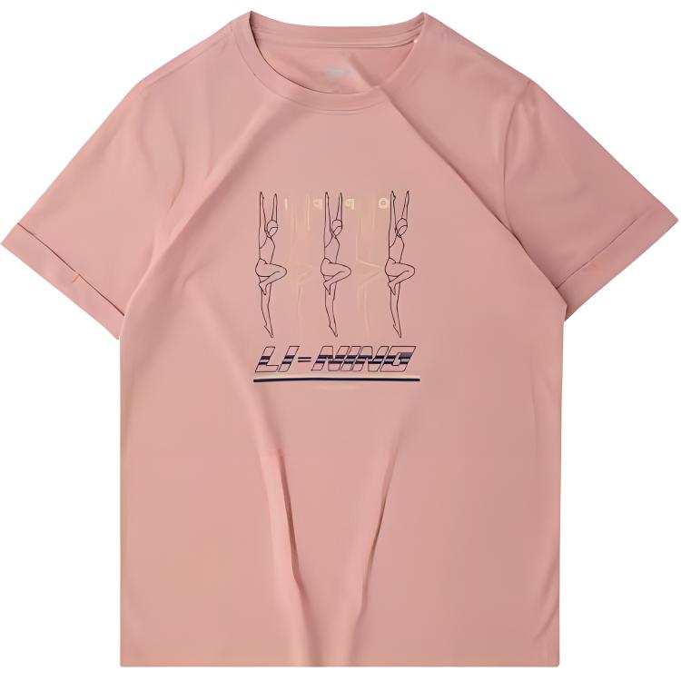 Li-Ning Li Ning Sports Life Collection T Shirt Women's Mist Rose Pink