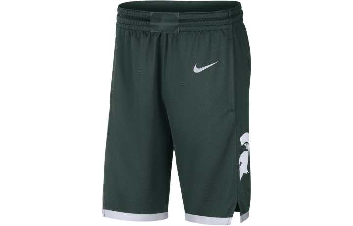 Nike Nike College Dri FIT Michigan State Basketball Shorts Men's Professional Green/White