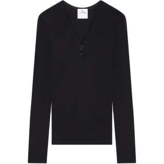 COURREGES 90'S Zip Neck T-Shirt