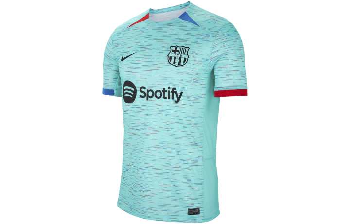 Nike Nike Barcelona Dri FIT Soccer Jersey Men's Light Green