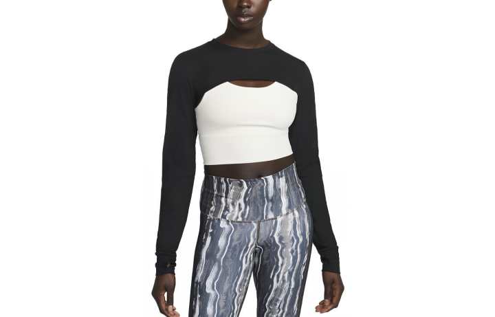 Nike Nike Crop Tops Women's Black Crew Neck Moderate
