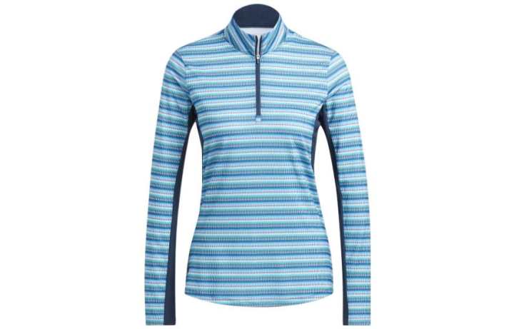 Adidas Adidas T Shirts Women's Blue Half Open Collar Moderate Straight Fit