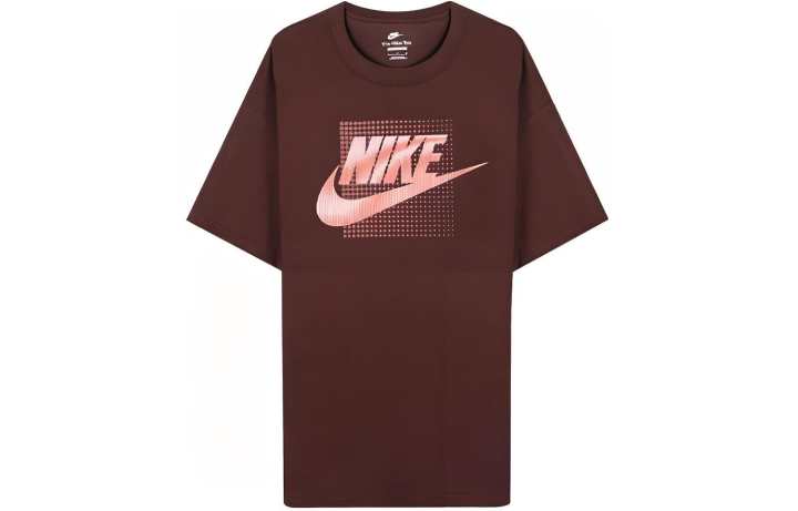 Nike Nike T Shirts Women's Brown Crew Neck Moderate