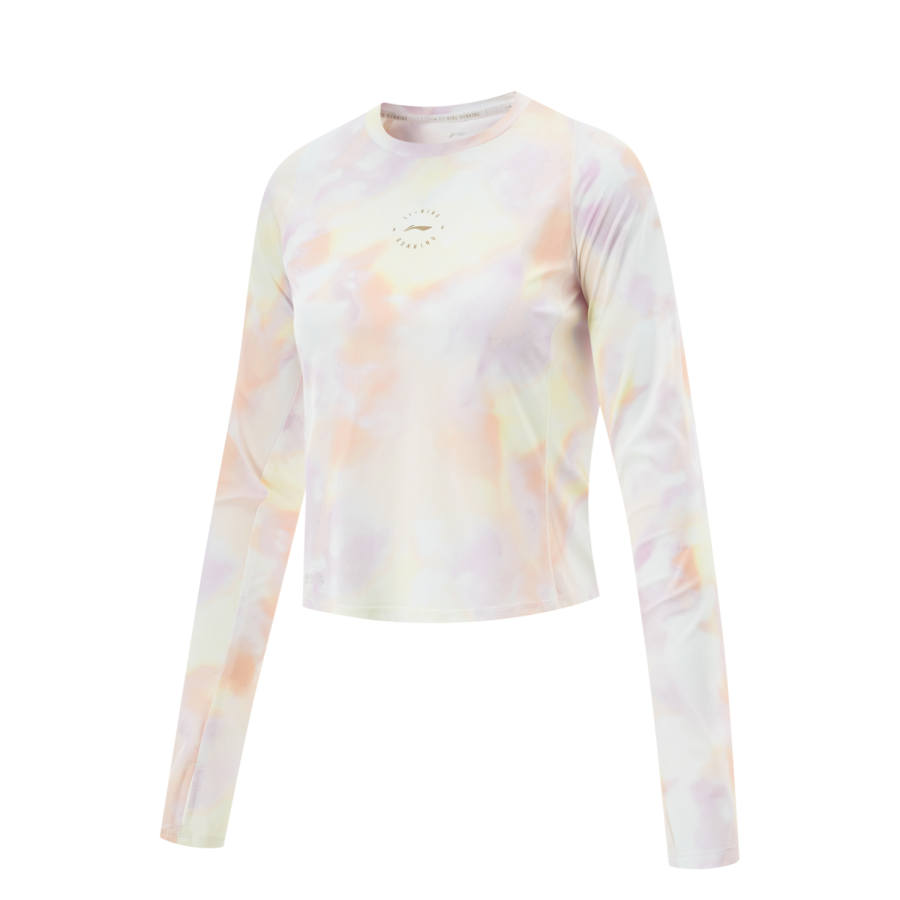 Li-Ning Li Ning Running Collection T Shirt Women's Soft Goose Yellow/Chamomile Yellow/Full Pink Base Print