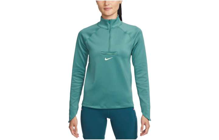 Nike Nike T Shirts Women's Green Stand Collar Moderate Straight Fit
