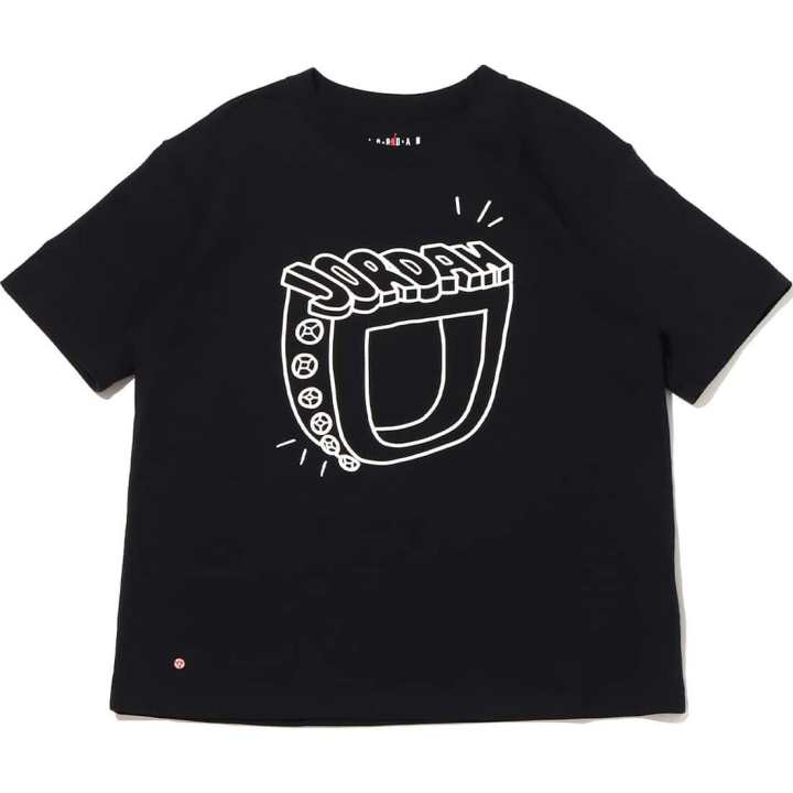 Jordan Jordan T Shirts Women's Black Crew Neck Moderate Straight Fit