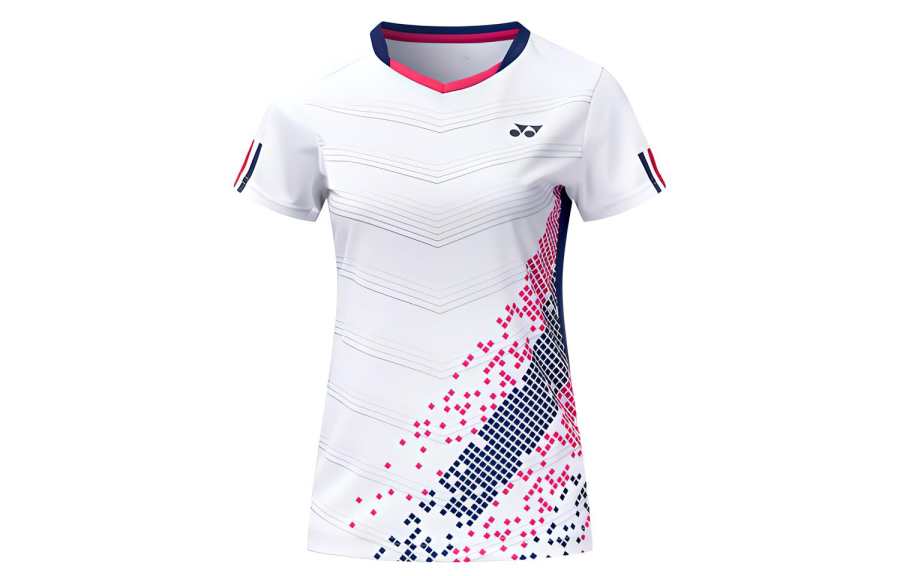 YONEX T Shirts Women's V Neck Moderate Straight Fit