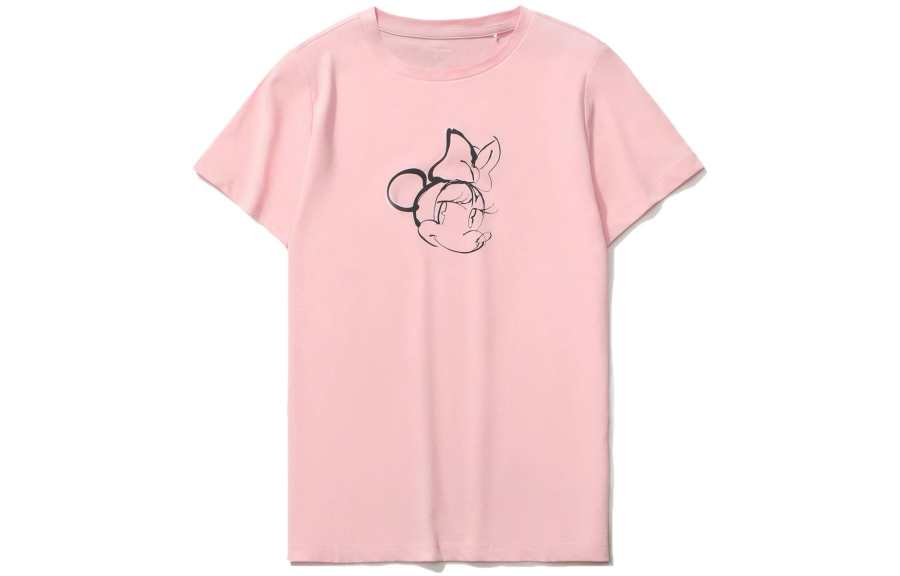 Li-Ning Li Ning x DISHINI,LIANMINGKUAN Disney Regular T Shirt Women's Pink