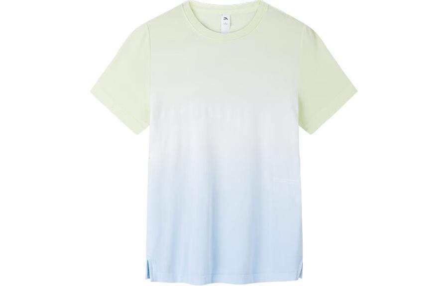 Anta Running Collection Running T Shirt Women's Aqua Cloud Blue/All Over Print