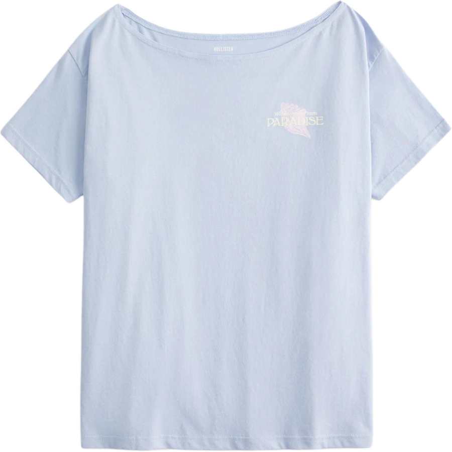 Hollister/ T Shirts Women's Blue Crew Neck Moderate Straight Fit