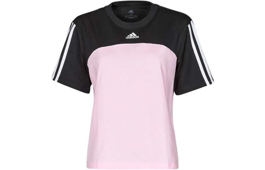 Adidas Adidas T Shirts Women's Pink Crew Neck Moderate Straight Fit