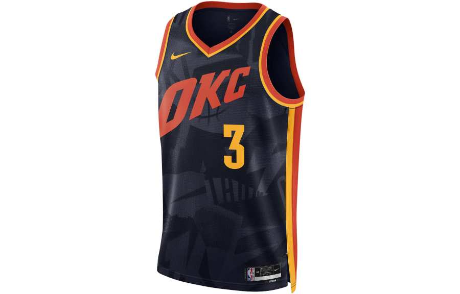 Nike Nike Basketball Jersey SW Fan Edition 2023/24 Season, Oklahoma City Thunder, Josh Giddey Size 3 Men's Black