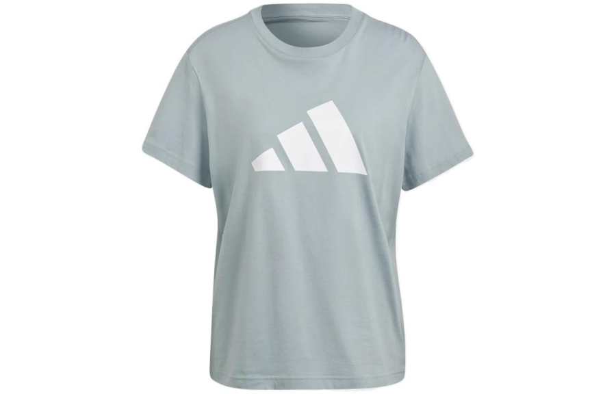 Adidas Adidas T Shirts Women's Light Gray Crew Neck Moderate Straight Fit