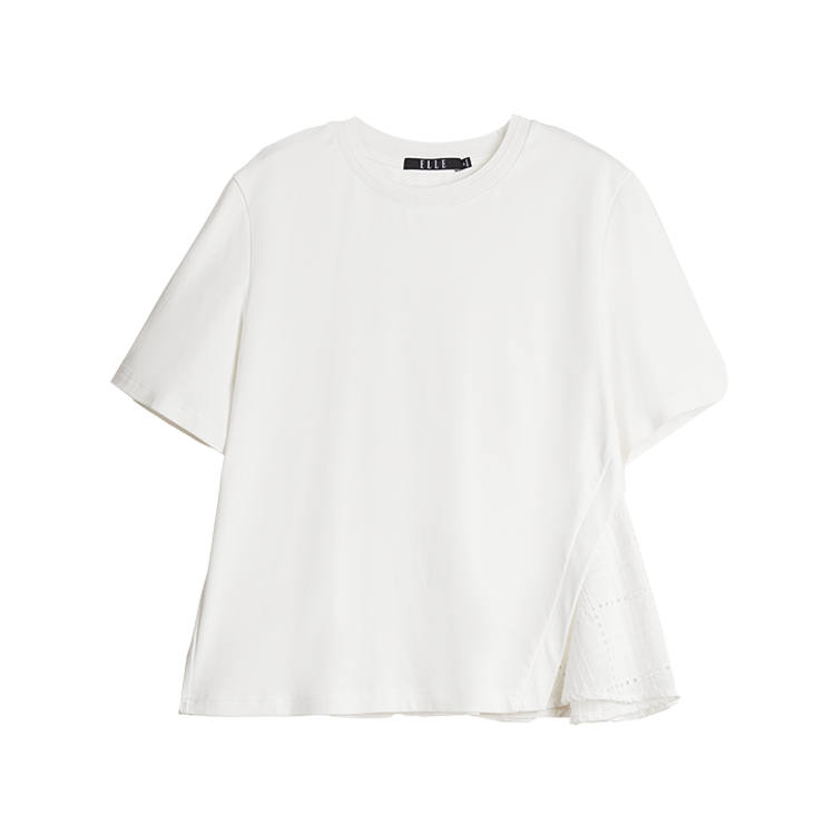 ELLE Short Sleeved T Shirt Women's White