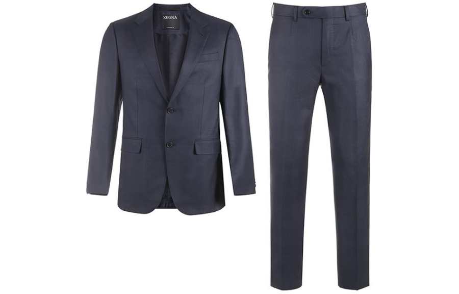 Ermenegildo Zegna Business Suit Men's Dark Blue