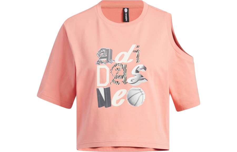 Adidas Neo T Shirts Women's Earth Umber Crew Neck Moderate