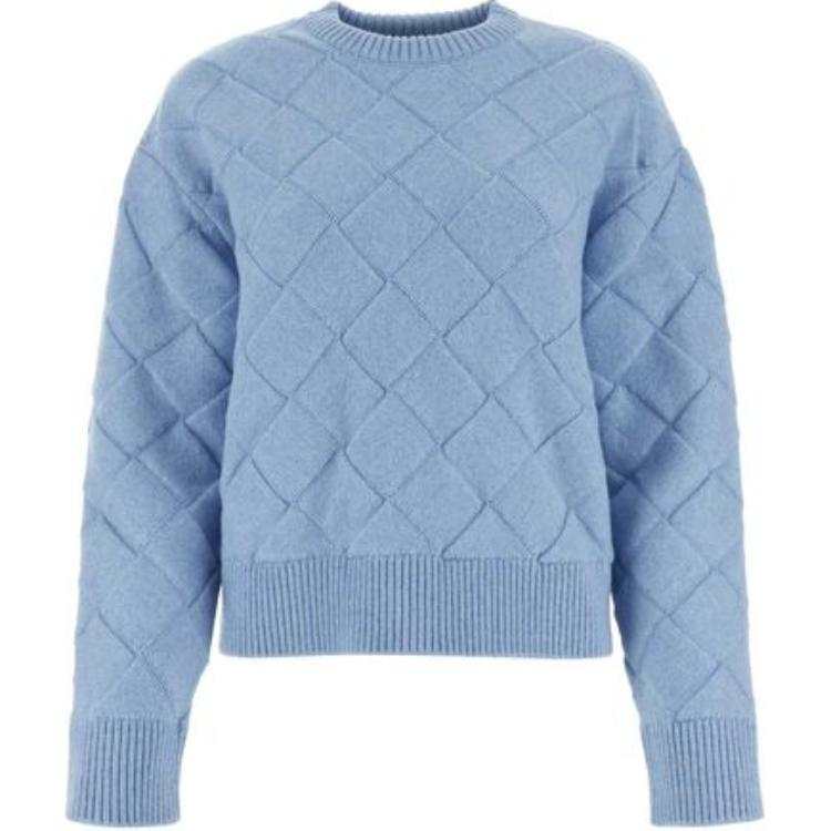 Bottega Veneta Sweaters Women's Light Blue Crew Neck Moderate Other