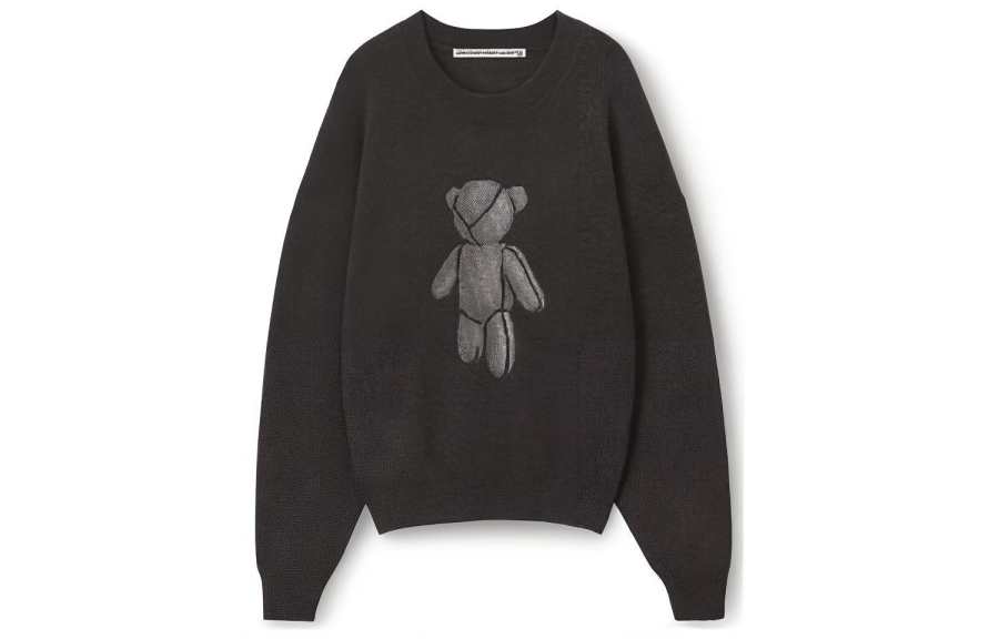 Alexander Wang Glitter Embellished Teddy Crewneck Sweater