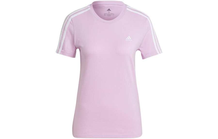 Adidas Adidas T Shirts Women's Purple Crew Neck Moderate Straight Fit
