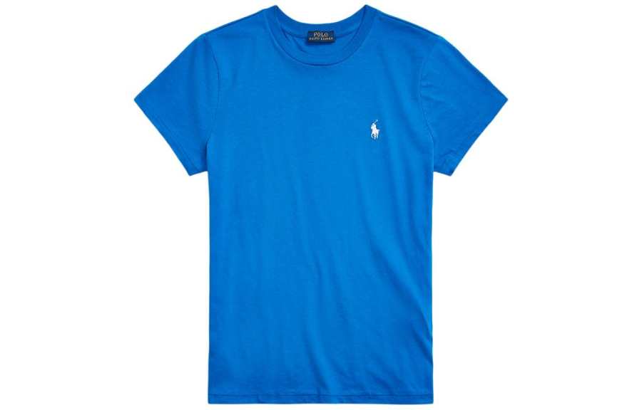 Polo Ralph Lauren SS24 T Shirt Women's Blue Straight Fit Version