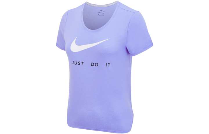 Nike Nike T Shirts Women's Purple Crew Neck Moderate Straight Fit