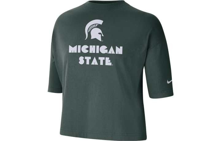 Nike Nike Crop Tops Women's Green Crew Neck Moderate
