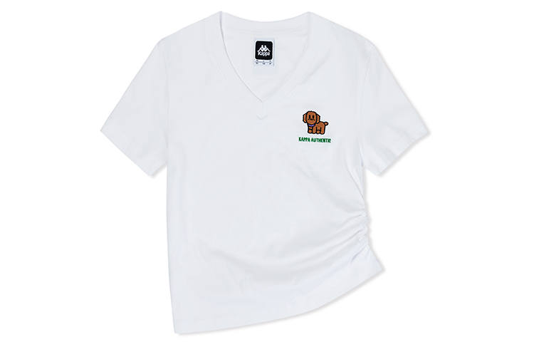 Kappa T Shirts Women's Bleached 001 V Neck Moderate Other