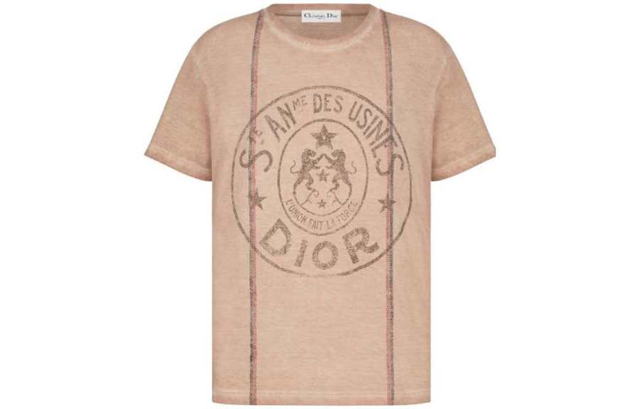 DIOR T Shirt Women's Orange Pink